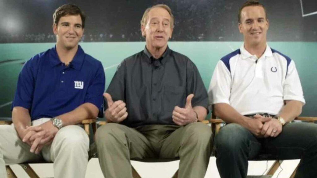 Eli Manning with Archie and Peyton Manning