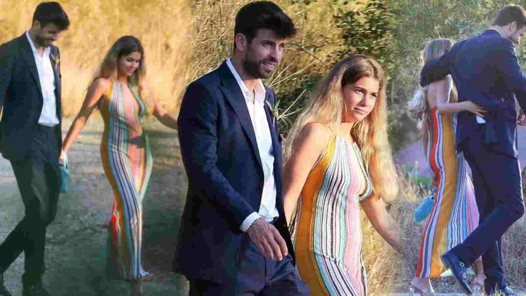 Gerard Pique with his new girlfriend Clara Chia Marti