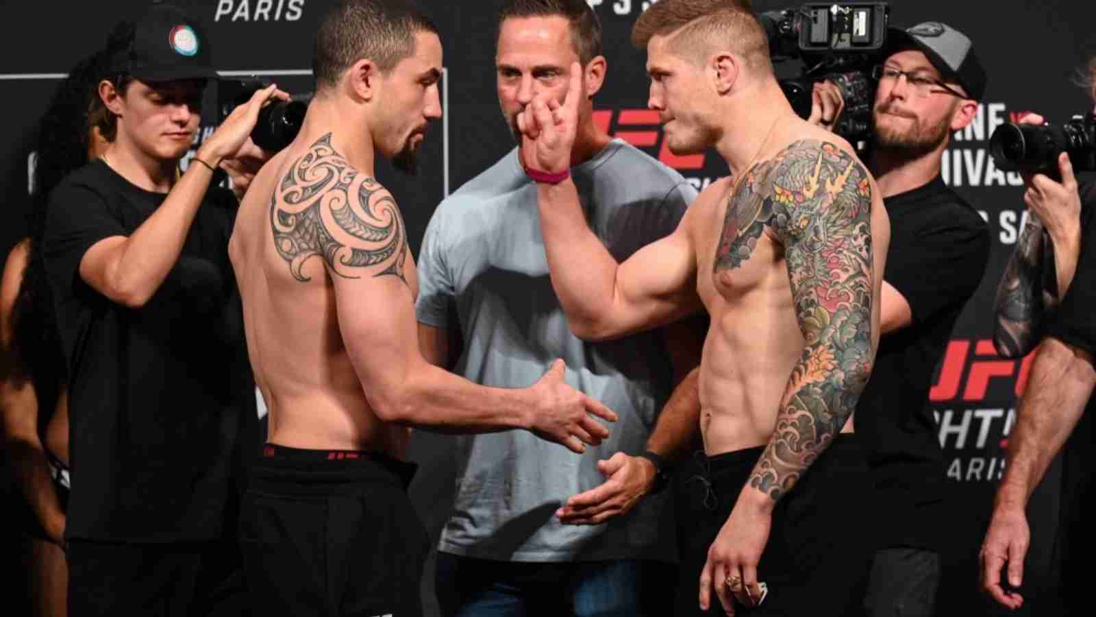 WATCH! Robert Whittaker gets snubbed by angry Marvin Vettori at UFC Paris final face-offs