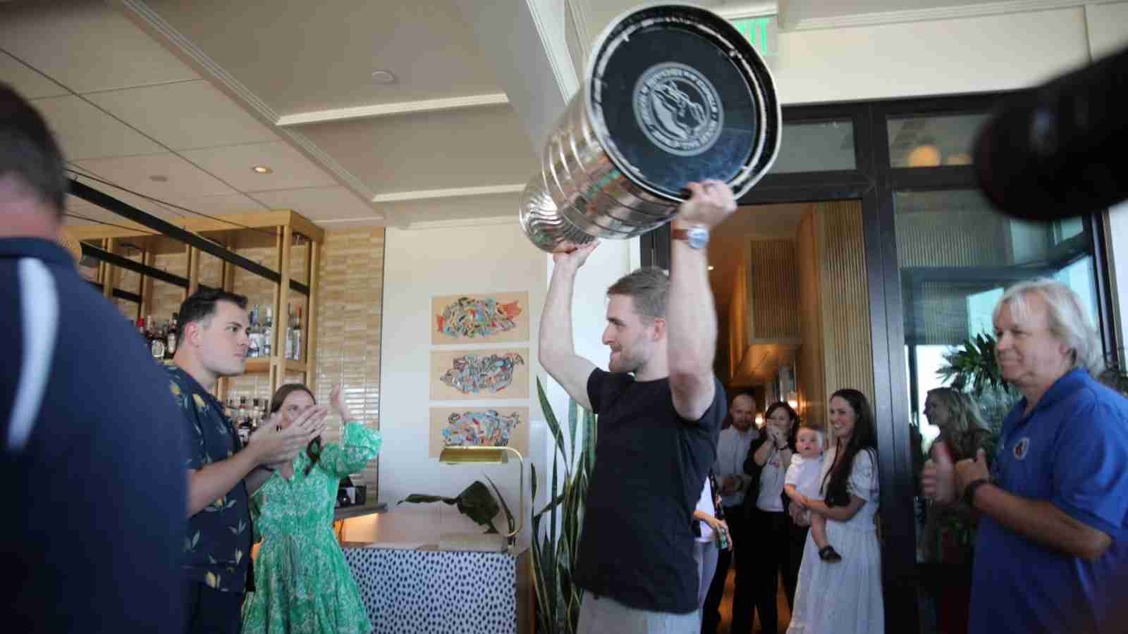 “It’s Content King’s day!” – Defenceman Devon Toews got Stanley Cup its own ice sculpture in Denver