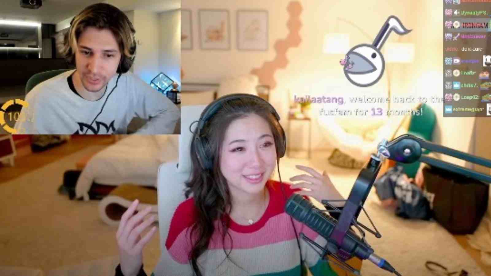 “I’m gonna sue her”: xQc finds out Fuslie stole the name ‘Leslers’ for her community from him