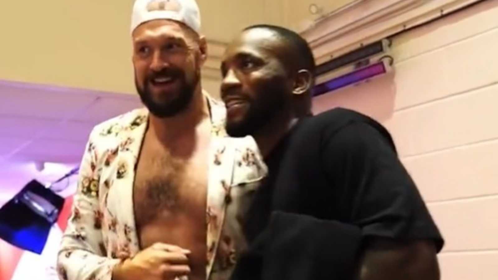 WATCH! UFC welterweight champion Leon Edwards and UK boxing legend Tyson Fury have  a BLAST at WWE Clash at the Castle