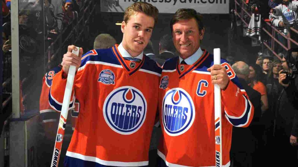 Connor McDavid and Wayne Gretzky