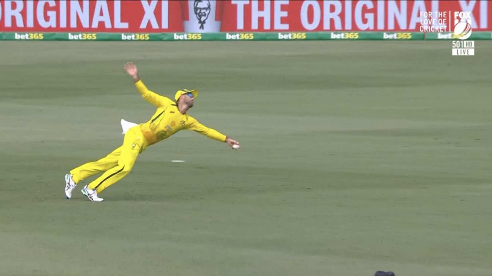 WATCH: Glenn Maxwell takes outrageous one-handed screamer to dismiss Martin Guptill