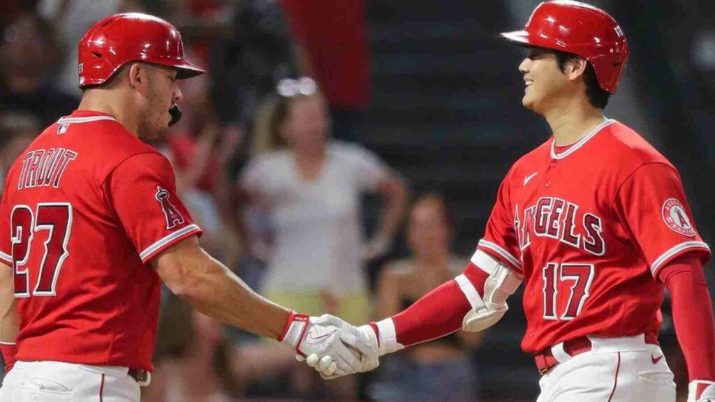 Shohei Ohtani and Mike Trout 