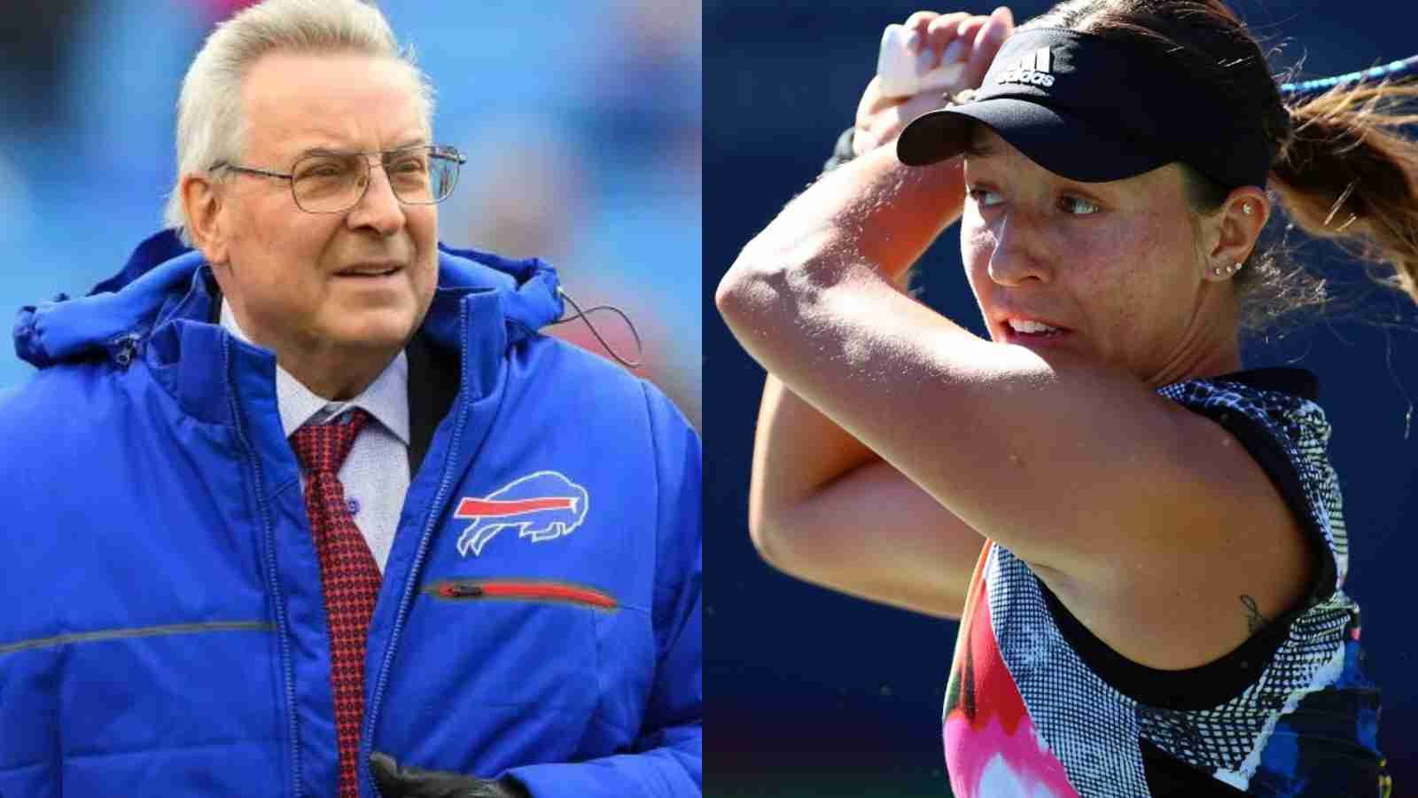 “Good job” Jessica Pegula’s billionaire father and Buffalo Bills owner might not be in her players’ box but admires her tennis from afar