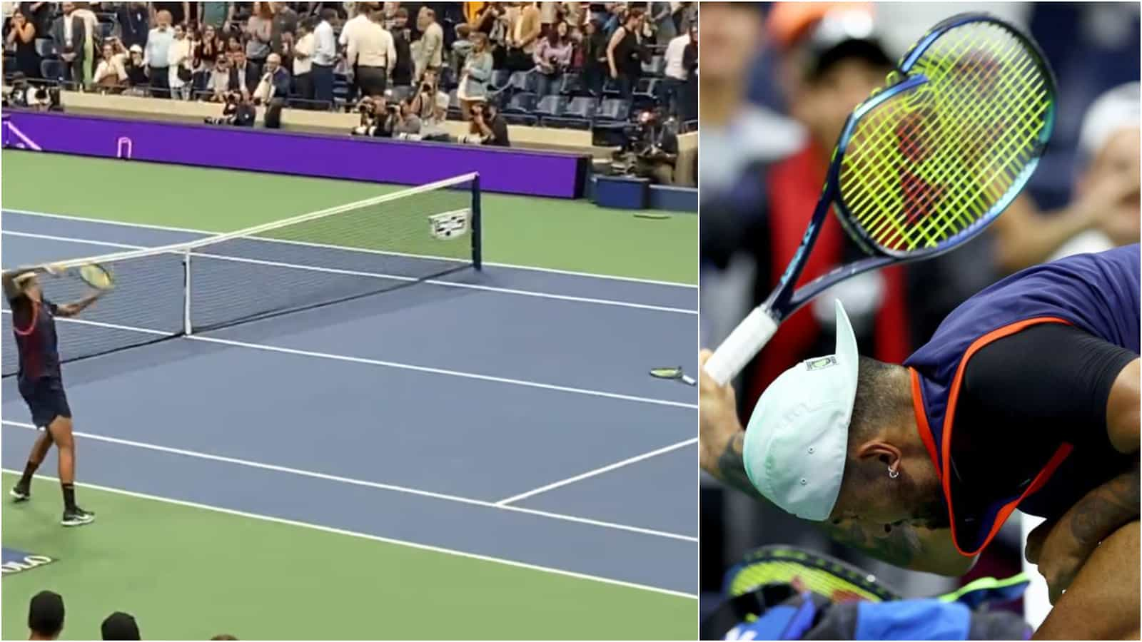 WATCH: “Such a d**k,” Nick Kyrgios loses his temper, smashes two rackets after losing to Karen Khachanov in the US Open QF