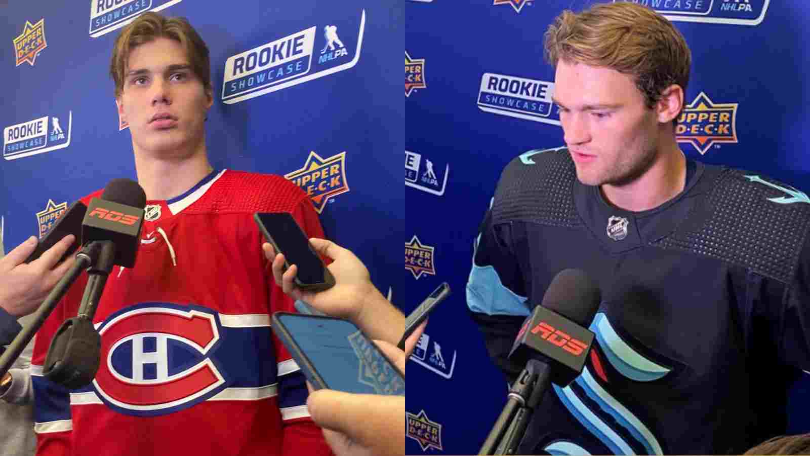 “Really riveting stuff here” – Twitter reacts as Juraj Slafkovsky and Shane Wright participate in NHLPA Rookie Showcase