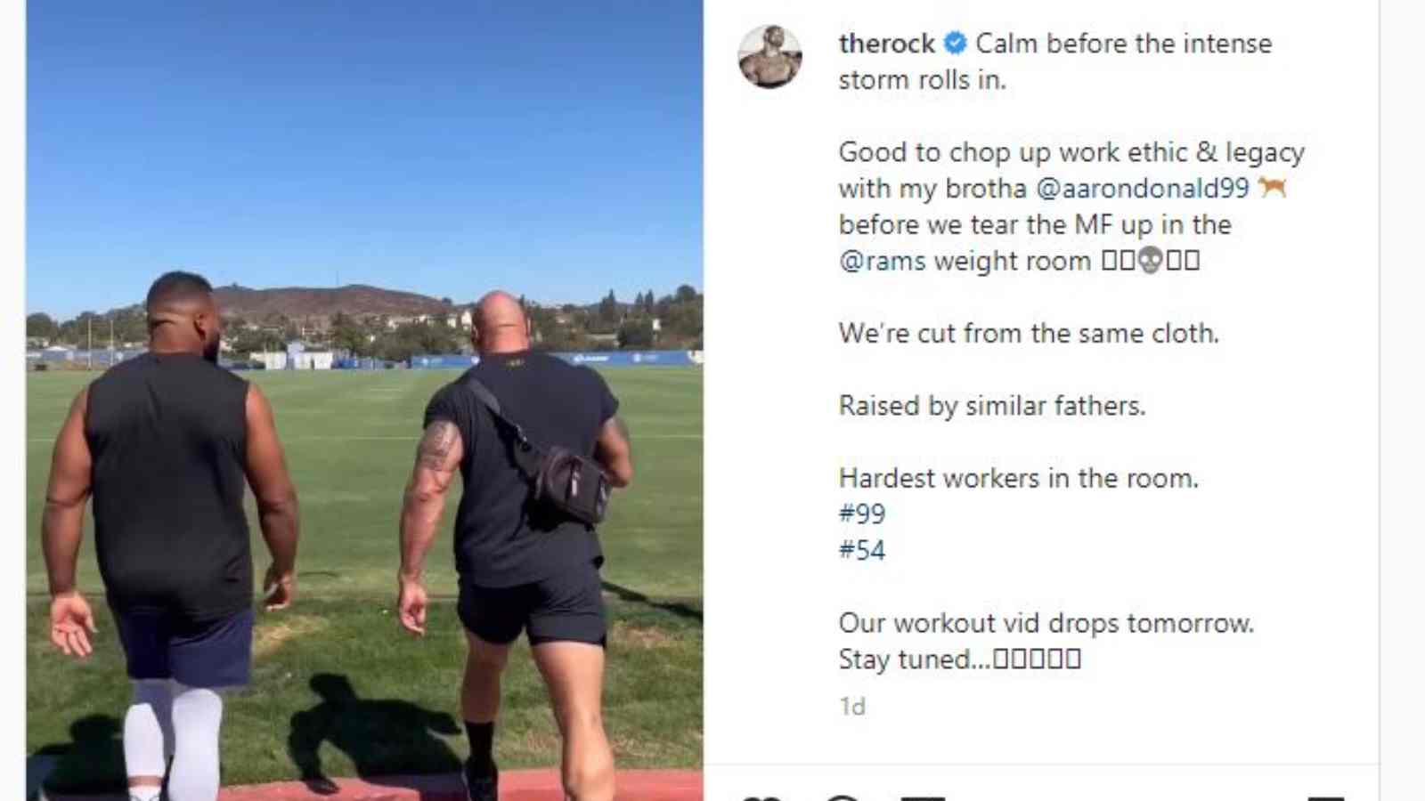 “Two beasts in one,” Twitter Reacts to The Rock and Aaron Donald’s SENSATIONAL workout regime video