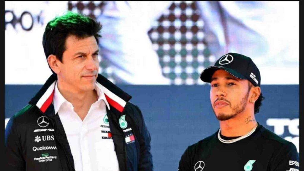 Toto Wolff and Lewis Hamilton F1