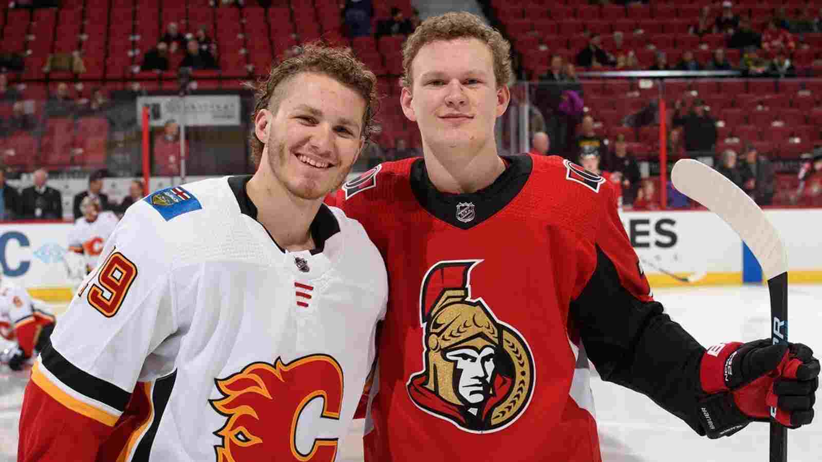 Matthew Tkachuk along with other NHL players drop names of famous contacts on their phones