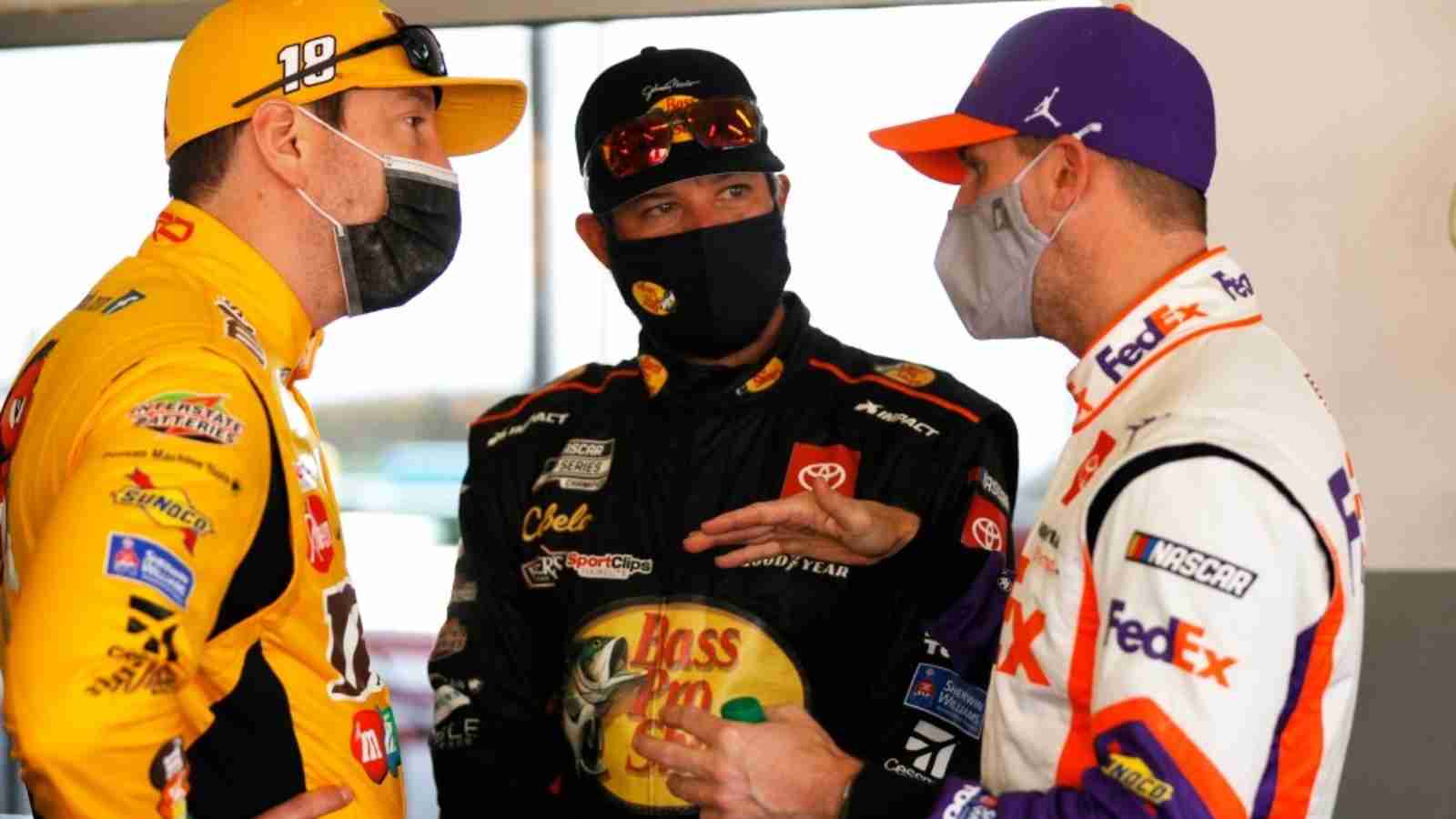 “I think Busch might have missed…,”  Denny Hamlin reveals the mistakes that might have caused Kyle Busch’s Darlington DNF