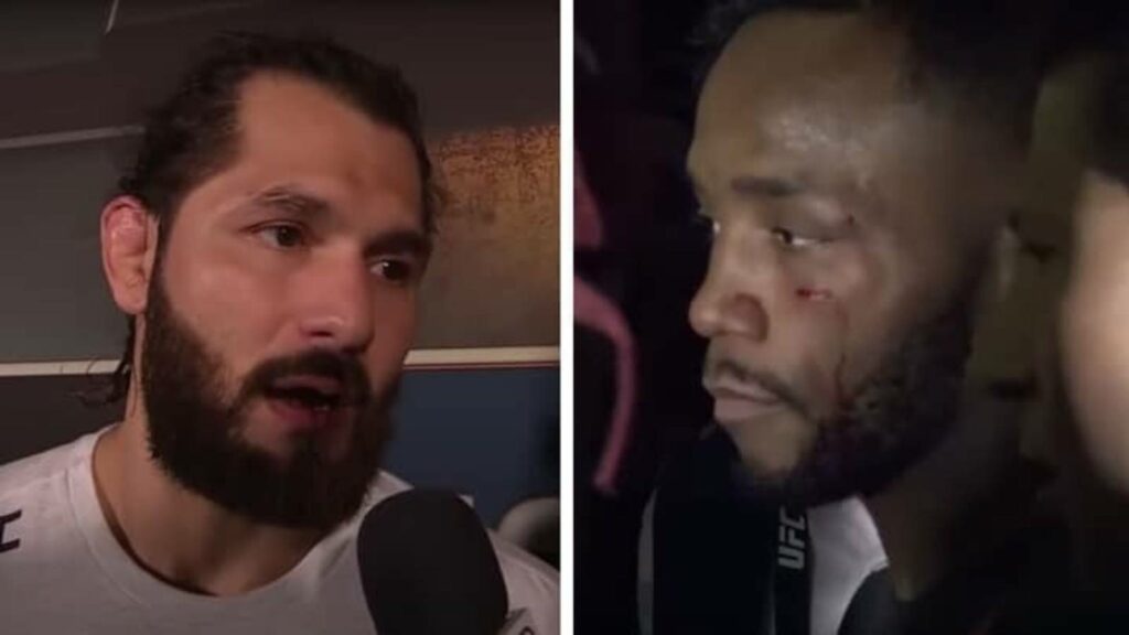 Jorge Masvidal (L) before his scuffle with Leon Edwards (R)