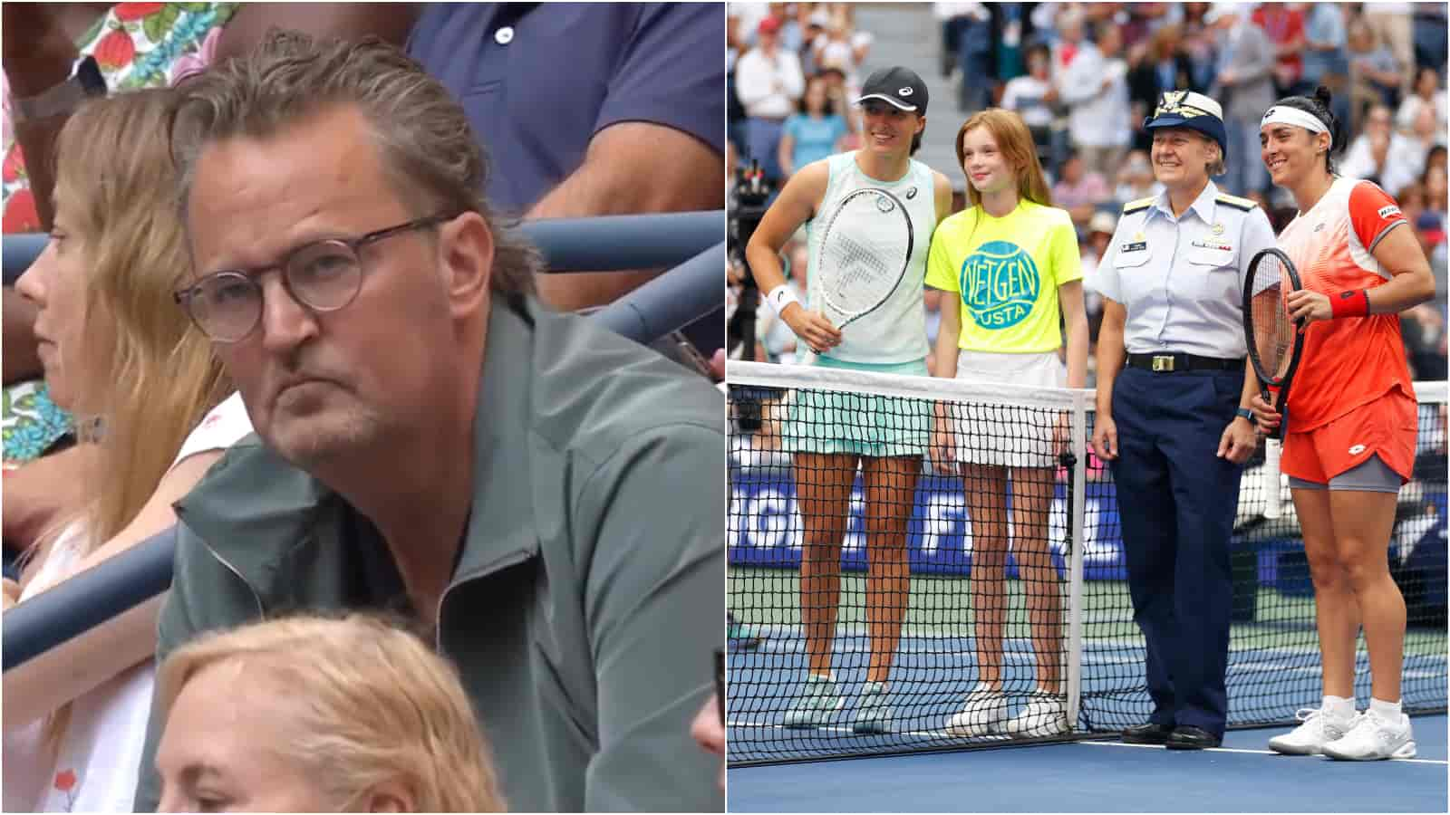 WATCH: Matthew Perry from the famous sitcom FRIENDS visits the Arthur Ashe stadium to watch the thrilling US Open women’s final