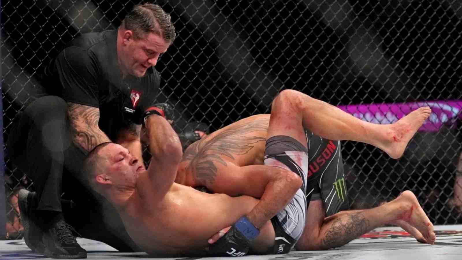 “Death, Taxes, and Nate Flexing” – Fans react to Nate Diaz ending GLORIOUS UFC career with stunning submission victory against Tony Ferguson