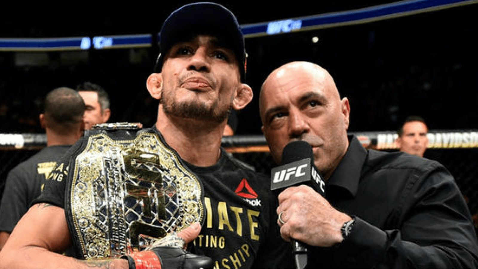 WATCH: Tony Ferguson stays amped despite loss as he picks up Joe Rogan in joy after an epic fight with Nate Diaz at UFC 279