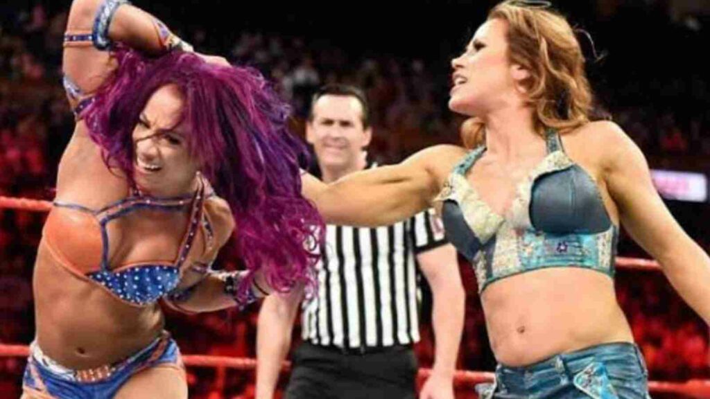 Mickie James vs Sasha Banks on RAW.