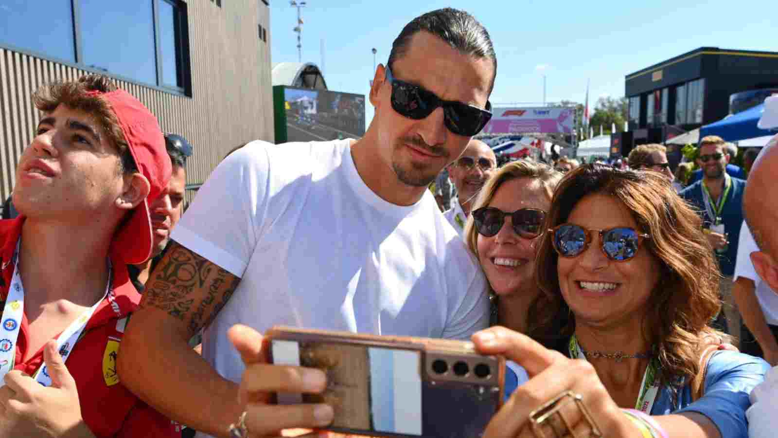 Zlatan Ibrahimovic set tongues wagging in the paddock during his visit at the Italian GP