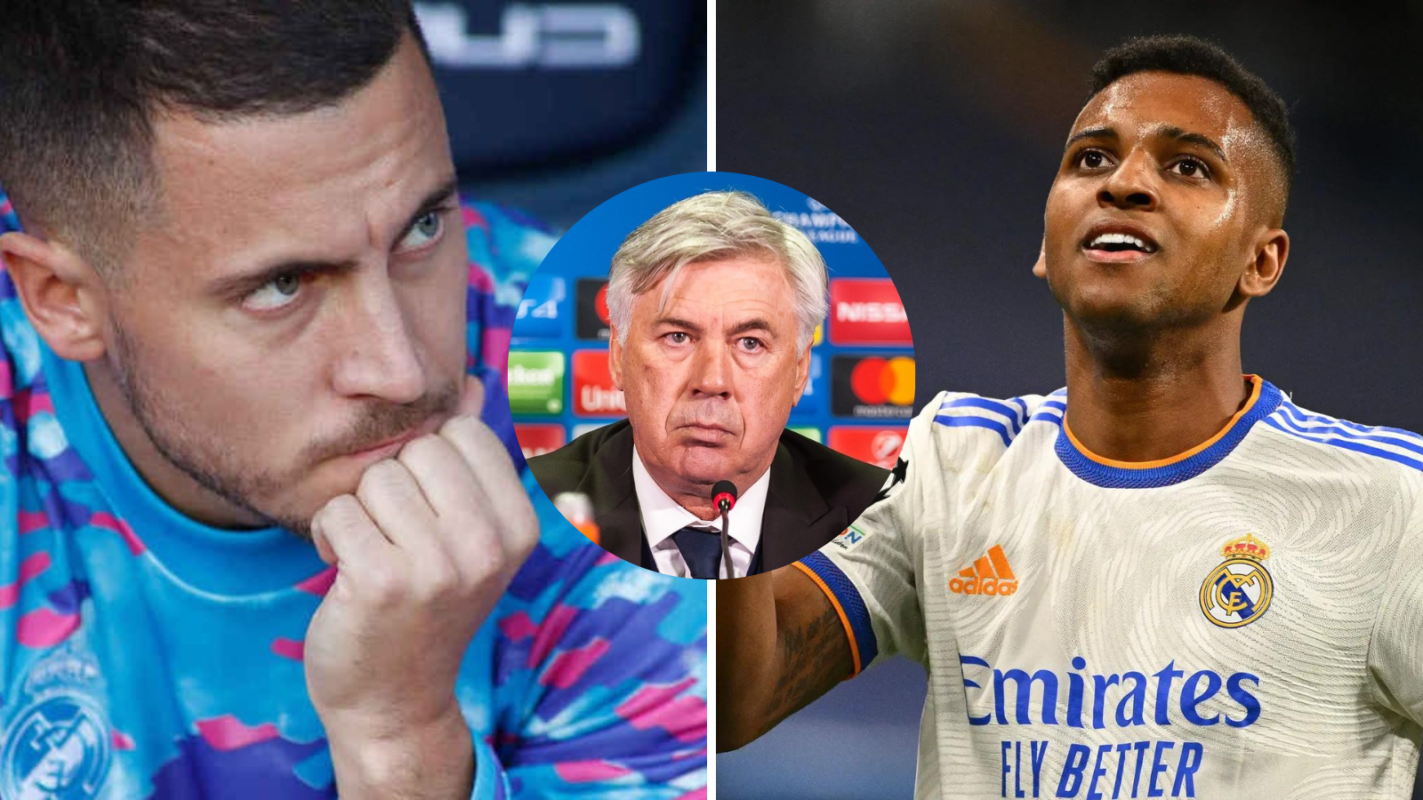 “Better to use Rodrygo as 9 with Valverde rather than just Hazard”- Real Madrid boss explains decision to sub off Eden Hazard