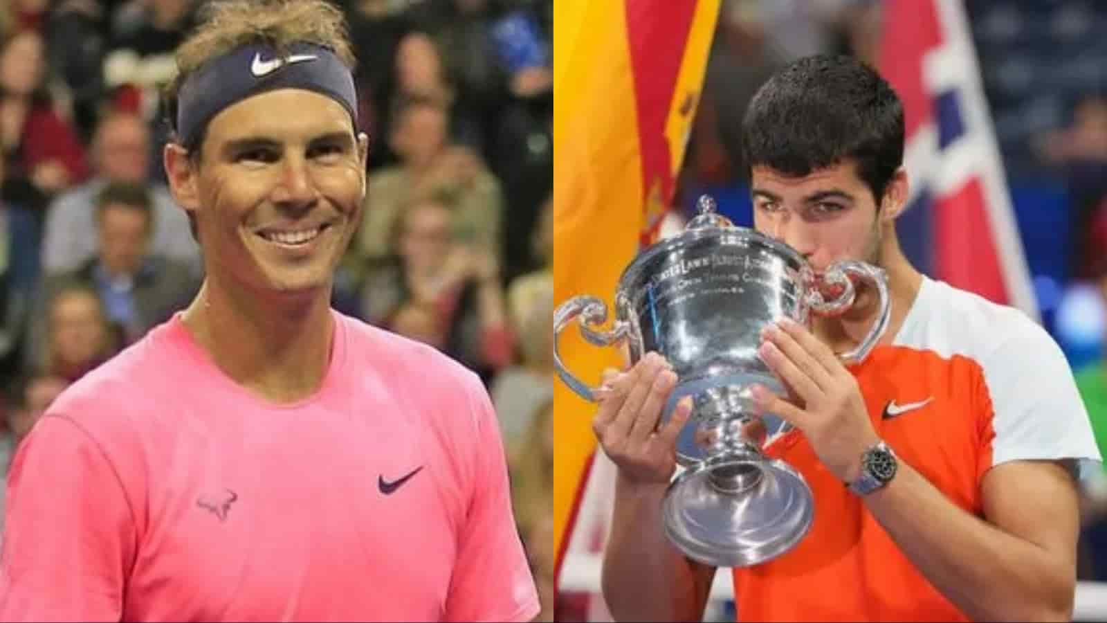 Carlos Alcaraz applauded by Rafael Nadal and other tennis legends after he becomes the youngest player since his ‘idol’ to win a major title