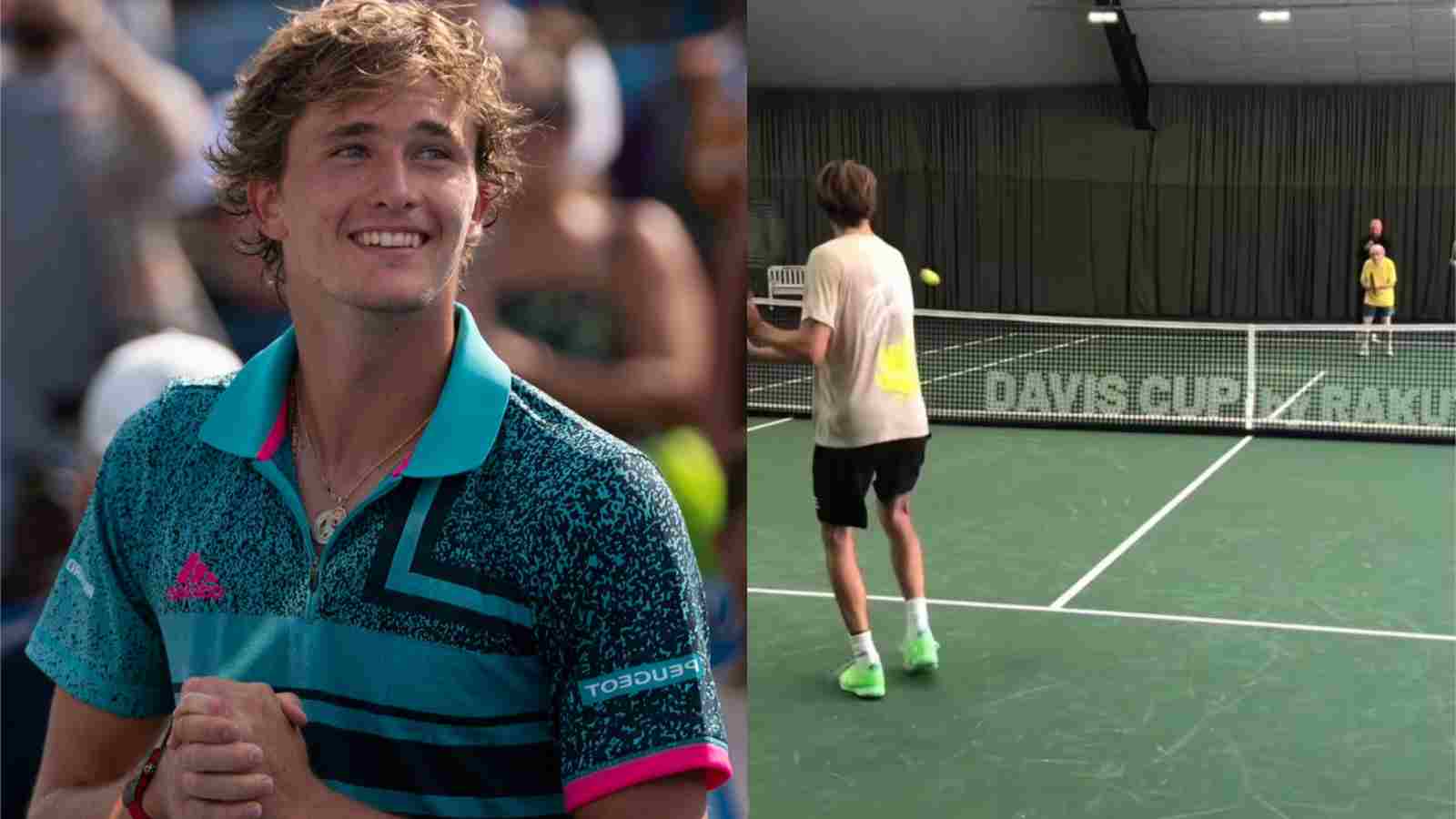 “The only limit is the one you set yourself,” Alexander Zverev in an intriguing practice session was spotted playing with a 98-year-old