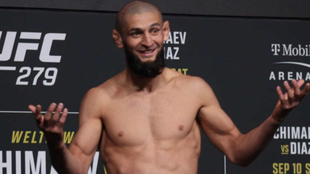 Khamzat Chimaev (in-frame) misses weight ahead of UFC 279