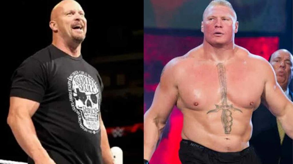 Steve Austin and Brock Lesnar