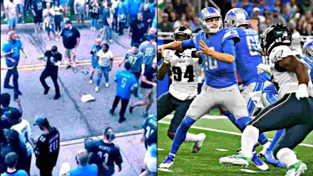 Detroit Lions fans break out into fights as the team suffers heartbreaking loss