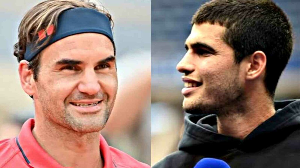 Roger Federer and Carlos Alcaraz