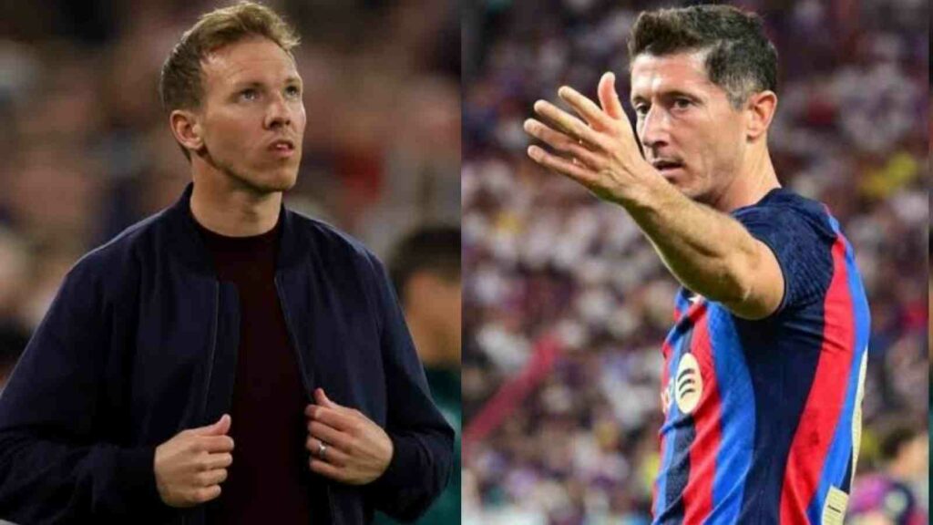 Julian Nagelsmann speaking about Barcelona