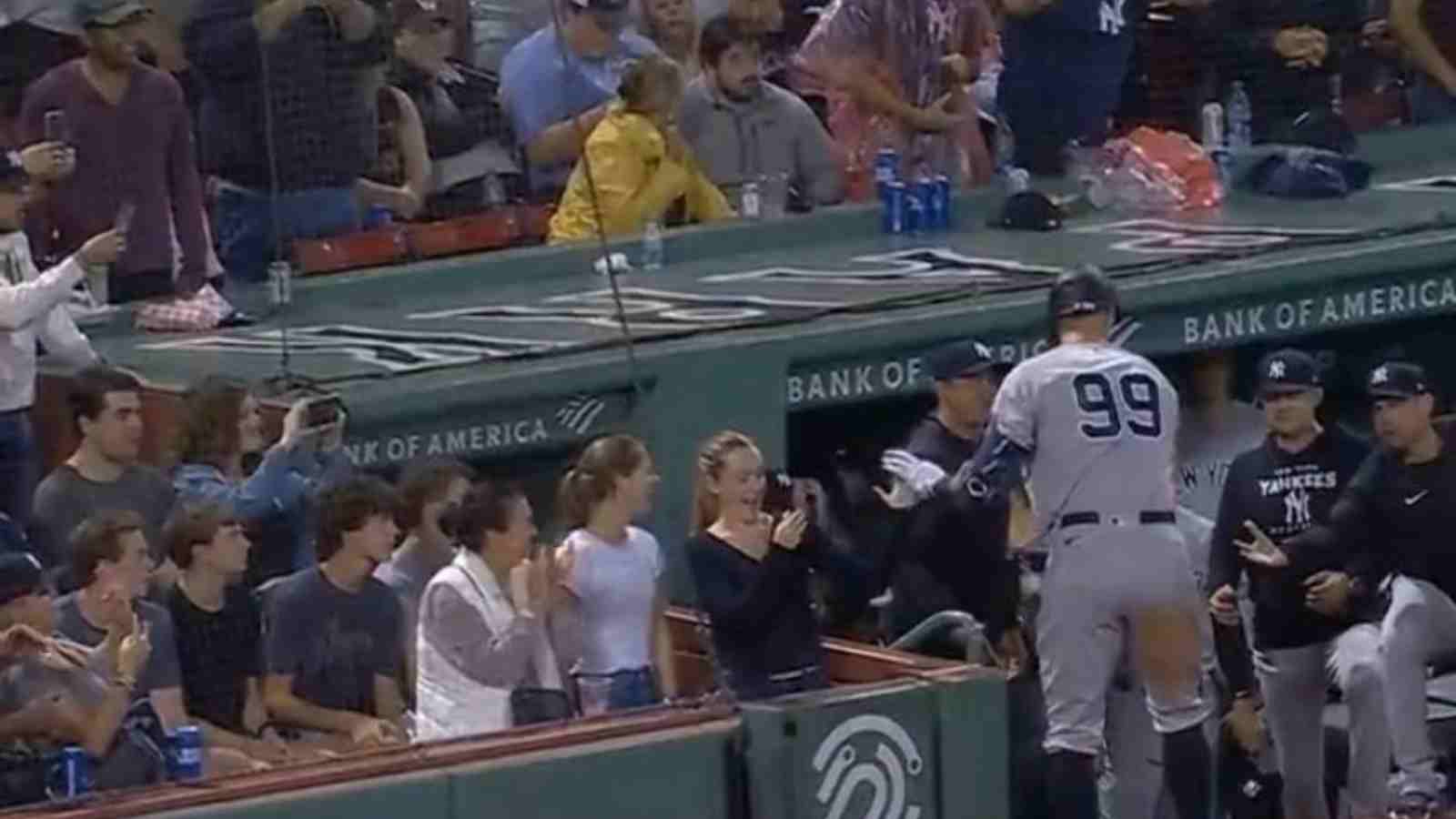 WATCH: Aaron Judge’s high-five leave 19 year-old fan in ‘disbelief’