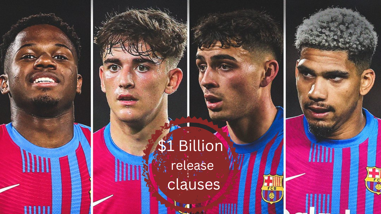 A list of Barcelona’s young guns whose release clauses are set at $1 billion