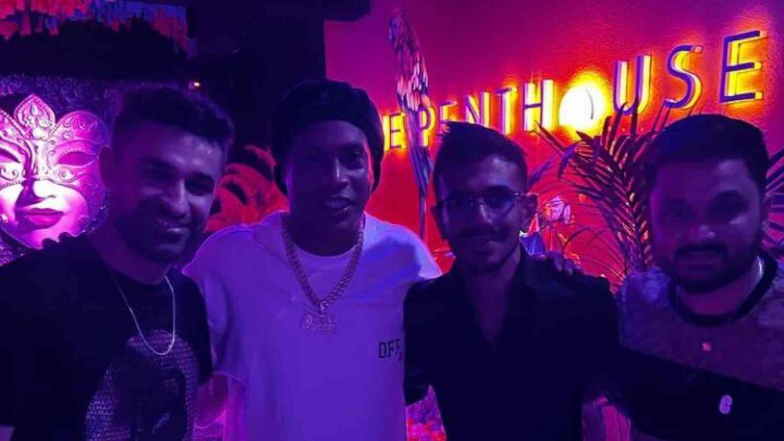 “Was great bumping into the magician”- Yuzvendra Chahal poses with legendary footballer Ronaldinho