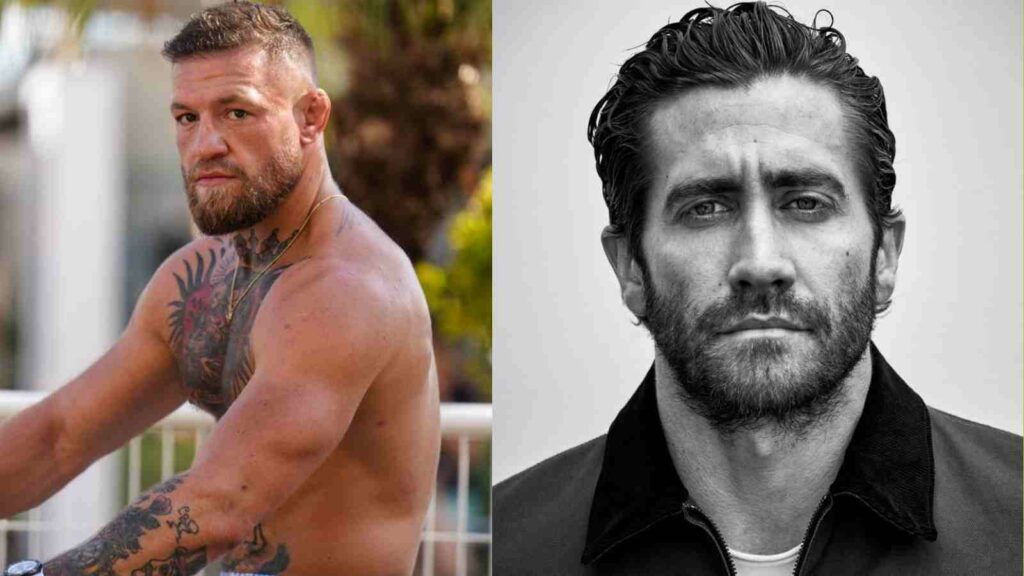 Conor McGregor (L) to star in reboot of classic movie Roadhouse alongside Hollywood icon Jake Gyllenhaal (R)