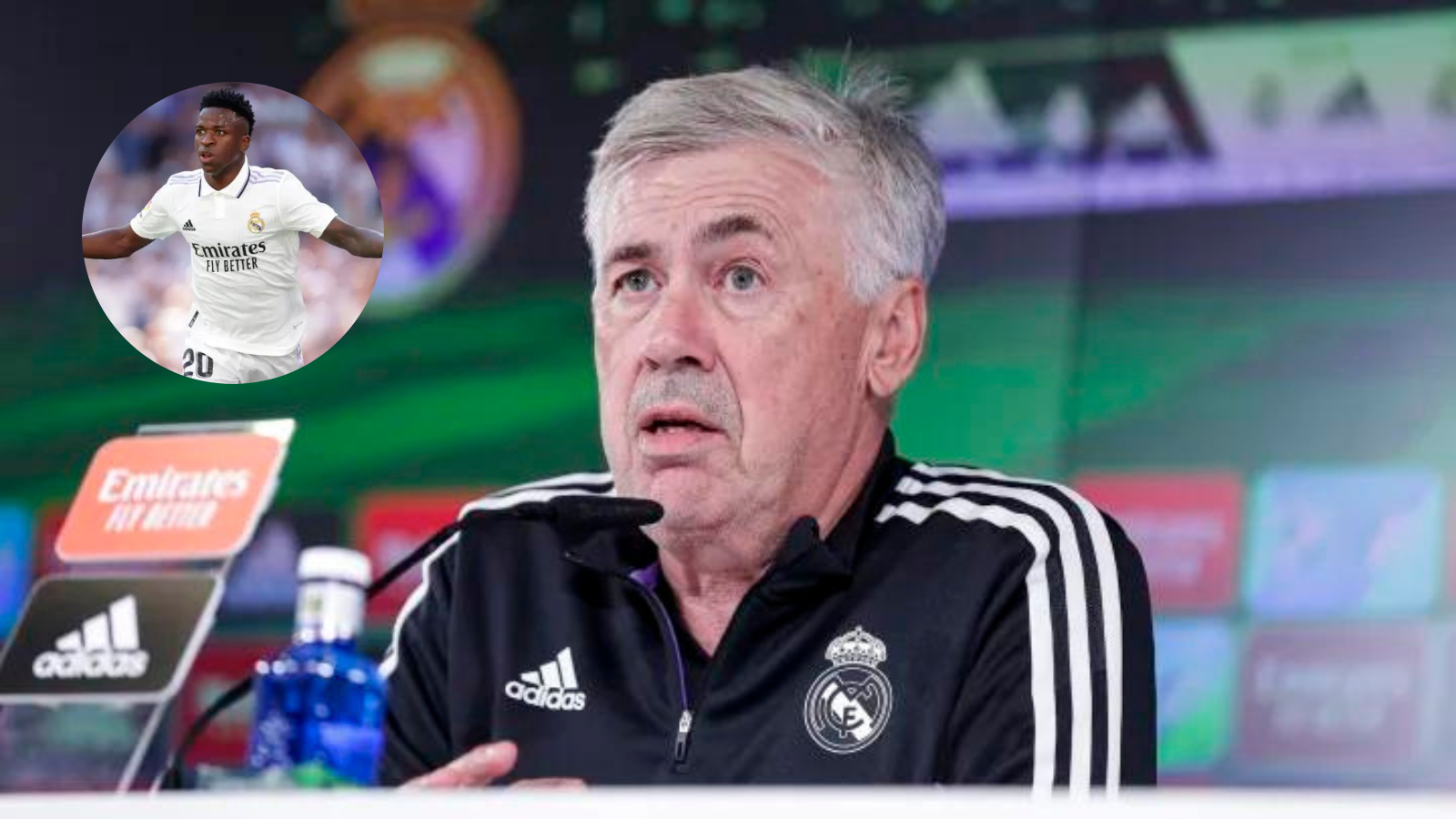 “I’m not his father, I’m his manager”- Real Madrid boss explains his stand on the Vinicius’ goal celebration fiasco