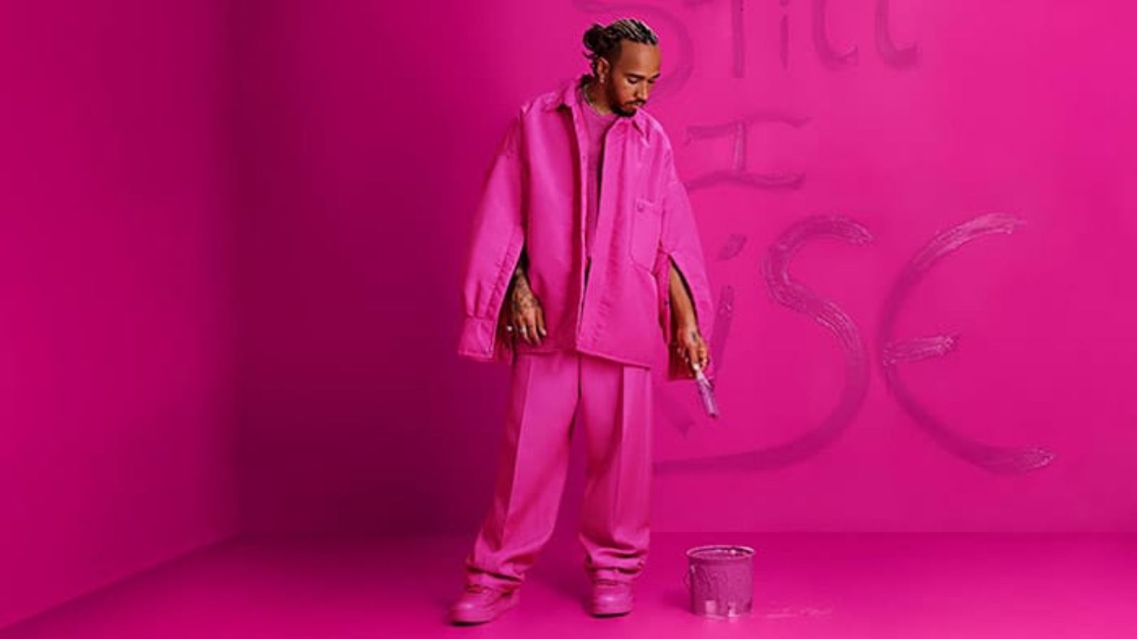 “Speed is not everything,” Lewis Hamilton makes heads spin after donning the latest pink collection of World renowned Italian designer ‘Valentino’