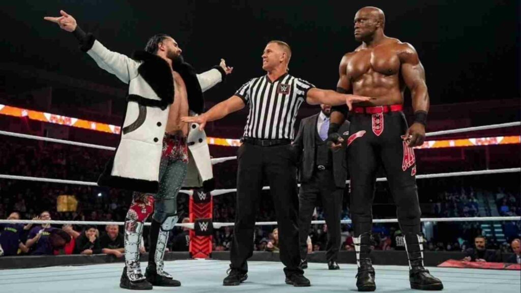 Seth Rollins and Bobby Lashley on an edition of RAW