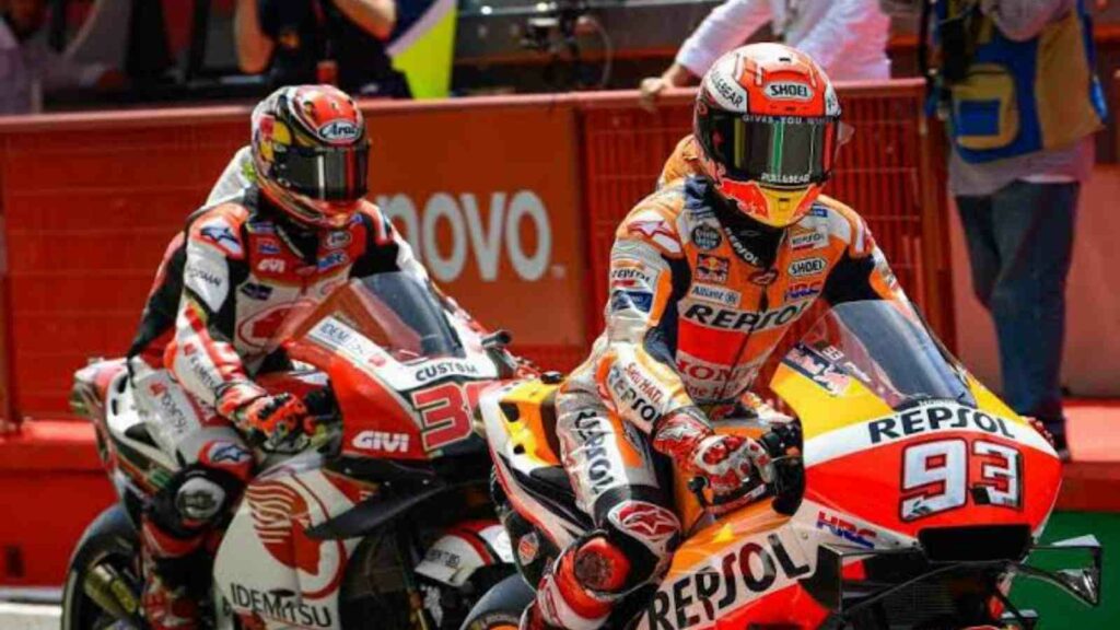 Marc Marquez and Takaaki Nakagami MotoGP