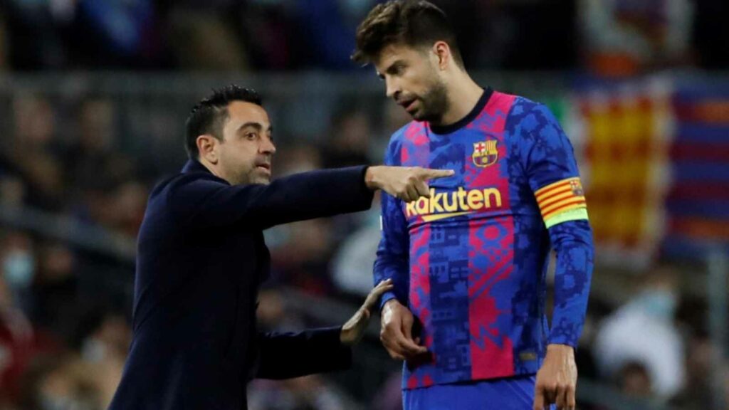 Xavi and Gerard Pique