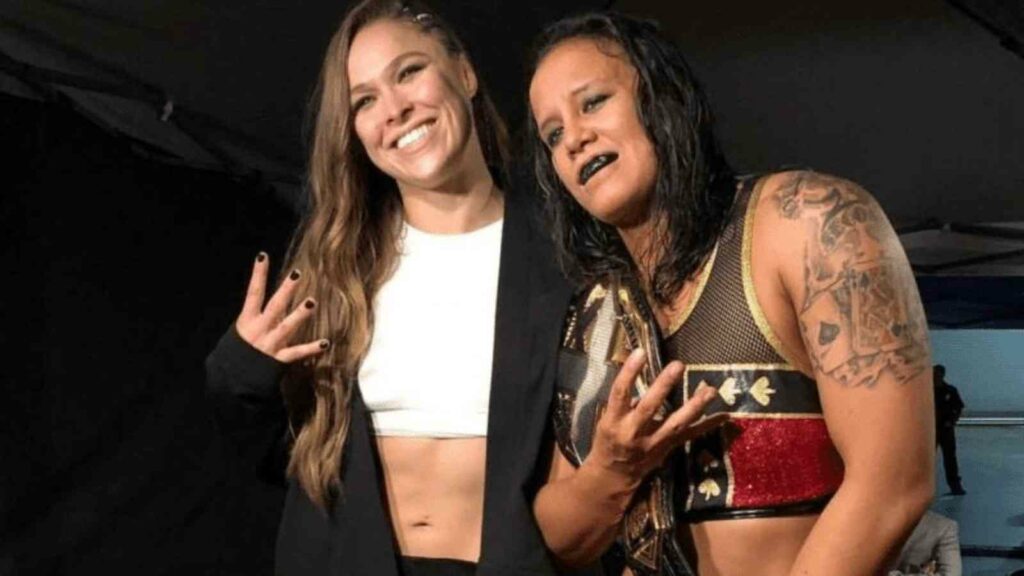 Ronda Rousey with Shayna Baszler in WWE