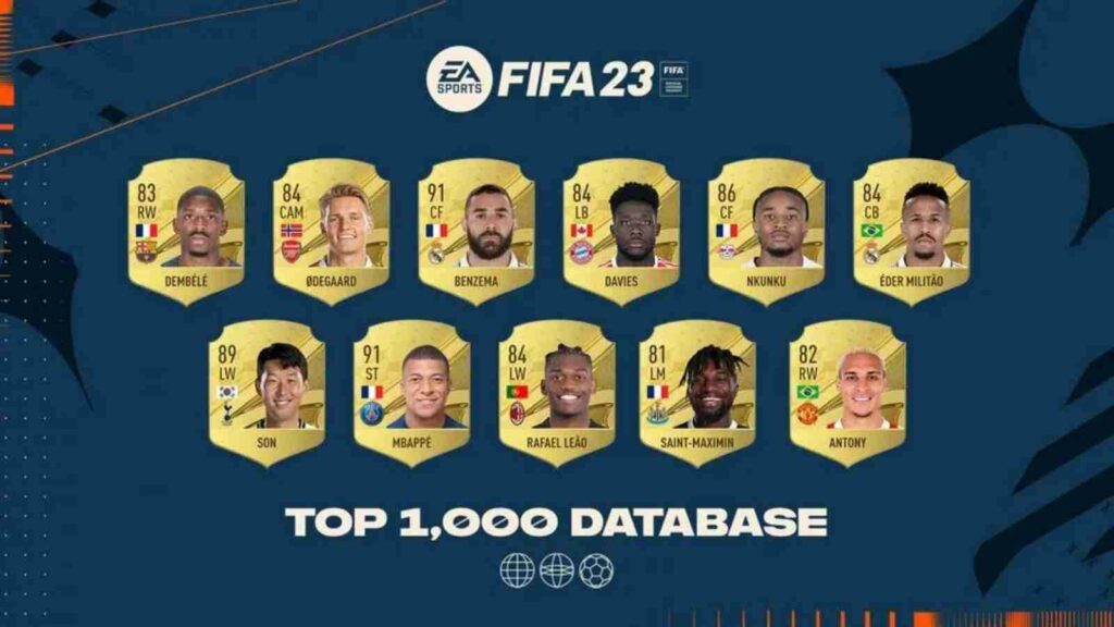 The Top 1000 Ratings for FIFA 23 are Out and Available in EA's Database