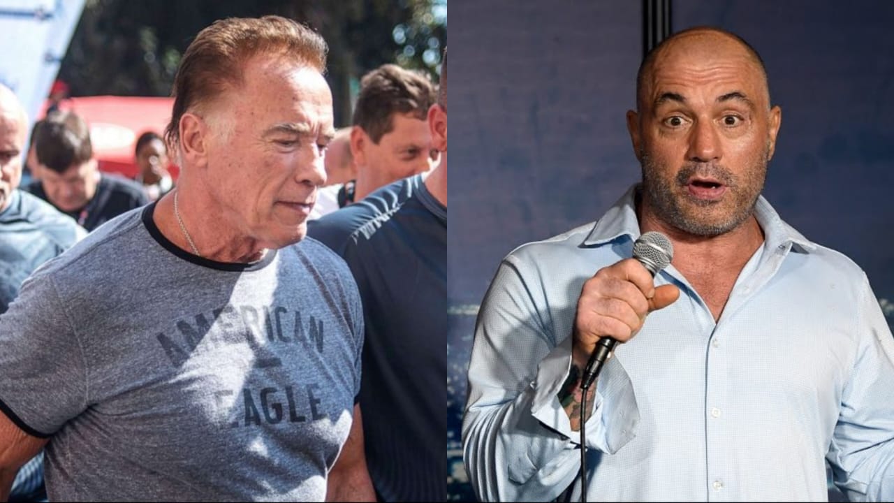 “He’s still a tank” Joe Rogan marvels over Arnold Schwarzenegger not budging despite being drop kicked by a fan