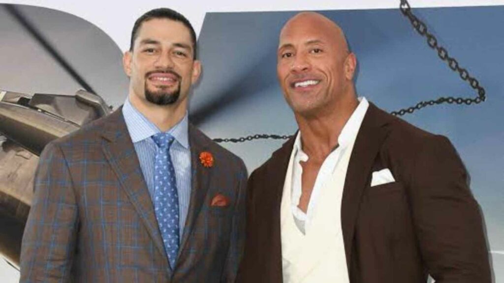 Dwayne Johnson and Roman Reigns at an event