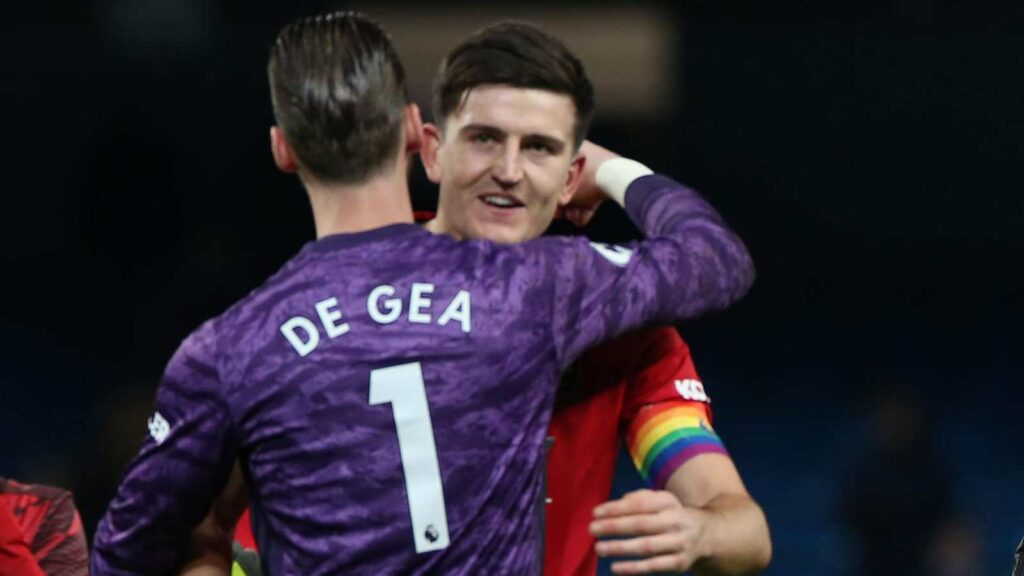 Manchester United's Harry Maguire & David de Gea