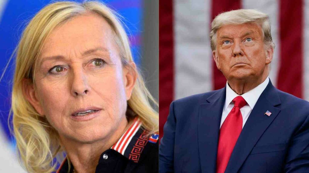 Martina Navratilova and Donald Trump