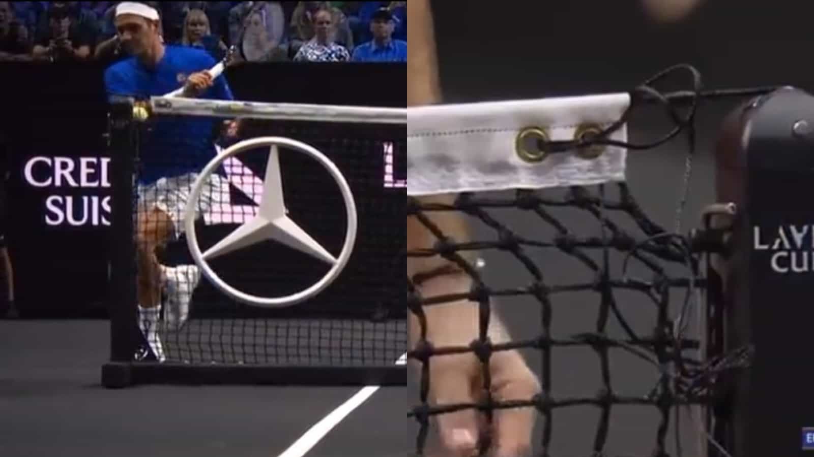 WATCH: “Tennis would be so much poorer from tomorrow,” Fans go crazy after Roger Federer hits a forehand through the net in one of the most unique points in history