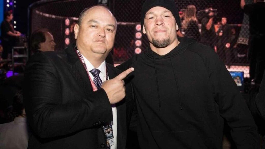 Scott Coker (L) with Nate Diaz (R)