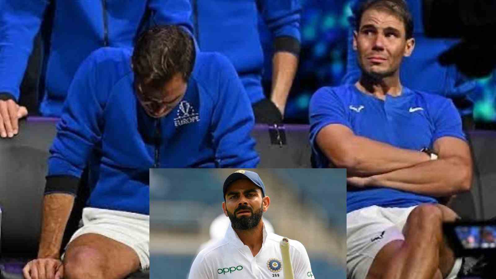 “Most beautiful sporting picture ever”- Virat Kohli reacts to viral pic of Rafael Nadal in tears alongside Roger Federer