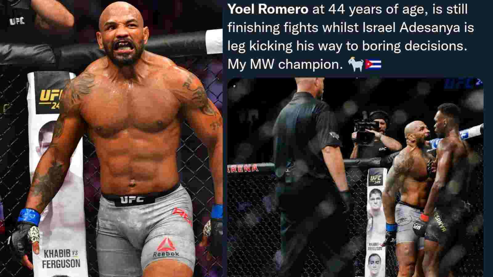 “Better than Israel Adesanya” – Fans react to Yoel Romero announcing himself as BEST MIDDLEWEIGHT after light heavyweight bout at Bellator 285