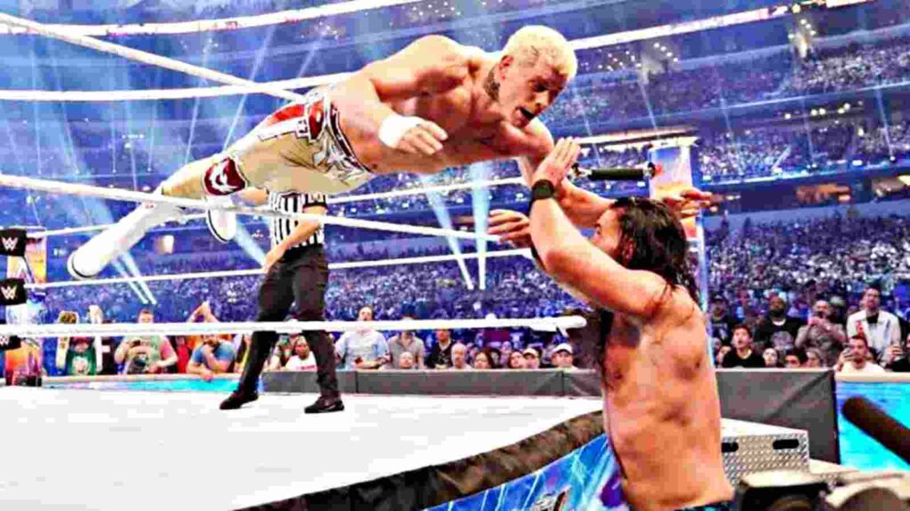 Cody Rhodes vs Seth Rollins at the WrestleMania 38